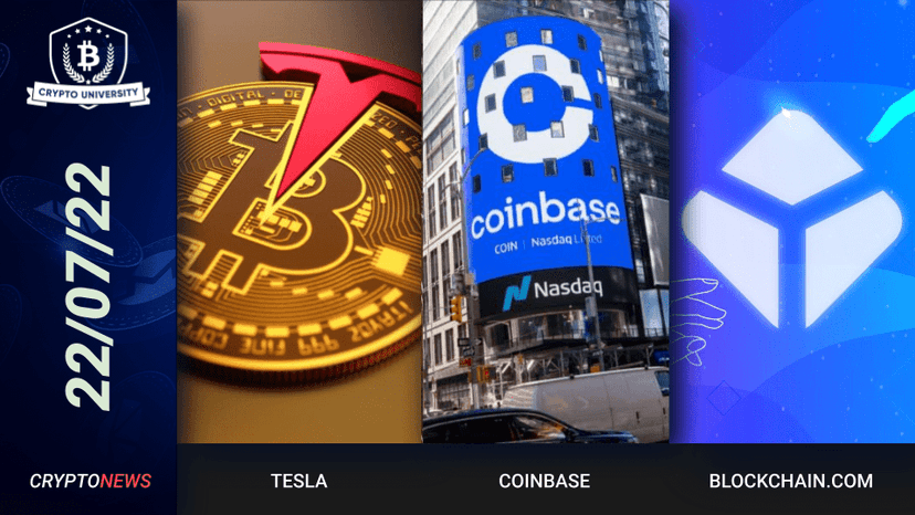 <strong>Tesla Sells 75% Bitcoin Holding, Former Coinbase Employee Arrested, Blockchain.com Cuts 25% Staff</strong>