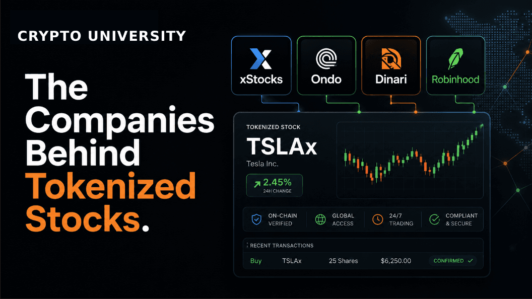 The Companies Behind Tokenized Stocks: xStocks, Ondo, Dinari, Robinhood and More